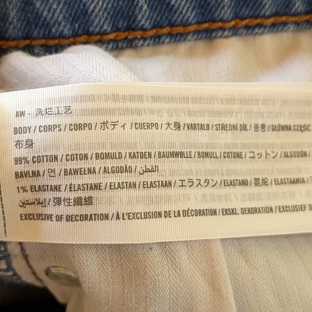 Abercrombie & Fitch Light Blue Distressed Denim Jean Shorts - Picture 5 of 9
